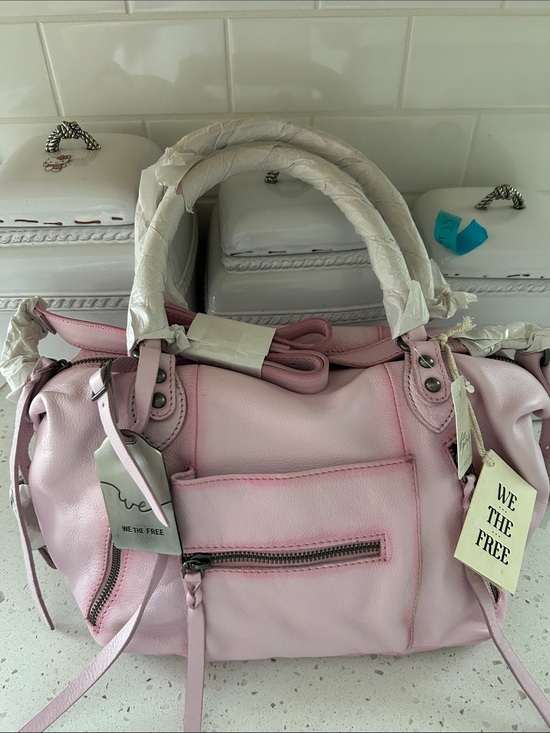Free People Handbags - We The Free Baby Emerson Tote Bag in peony pink
